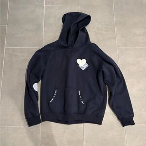 Navy Embroidered Hoodie